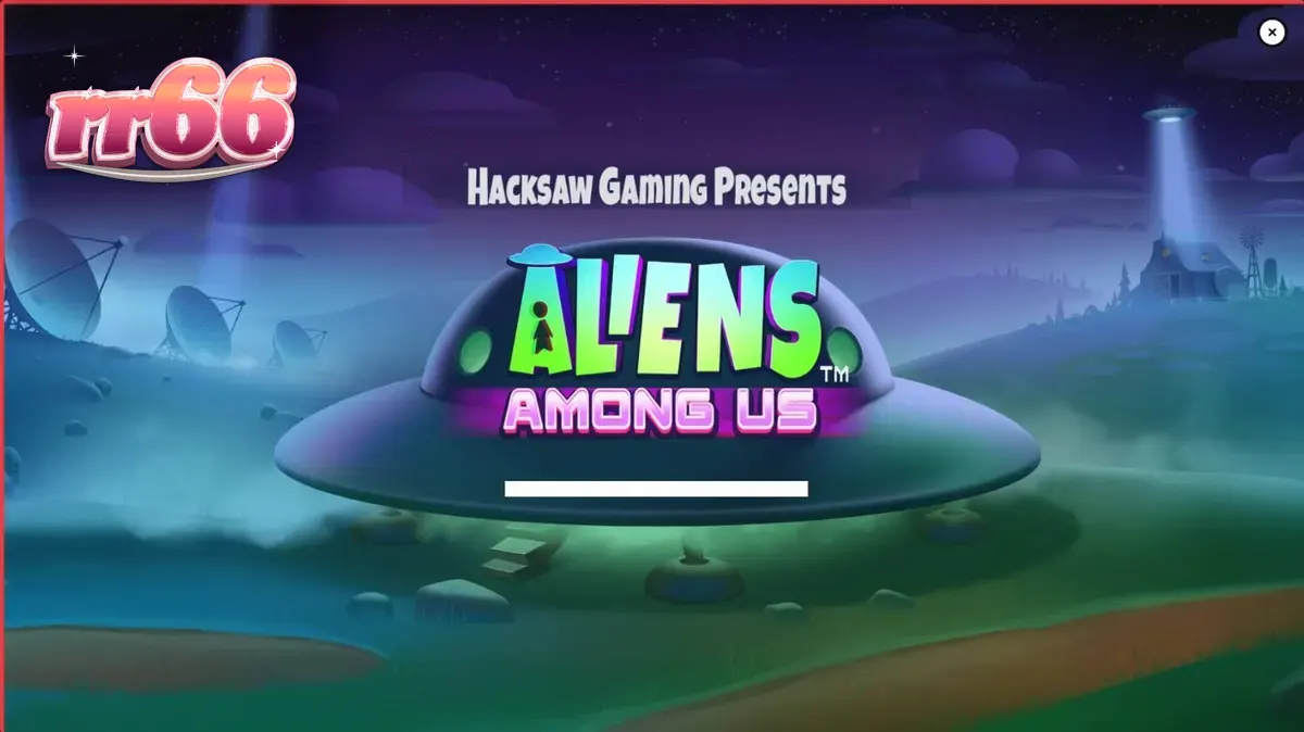 Interface do slot Aliens Among Us com tema de invasão alienígena e agentes do FBI
